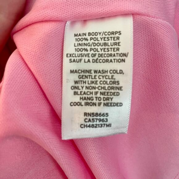 Chelsea28 Women's Pink Floral Faux Wrap Sleeveless Midi Dress Ruffle Hem - Small - Picture 11 of 13